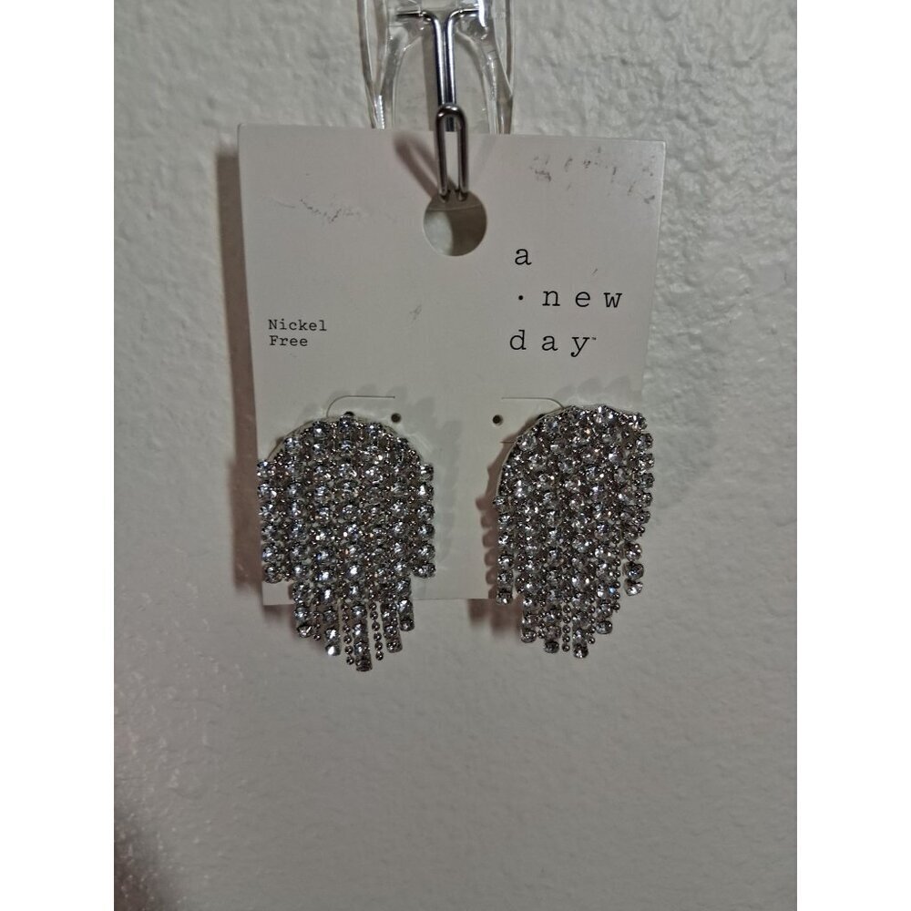 NWT A New Day Chandelier Earring Set Nickel Free Formal Silver